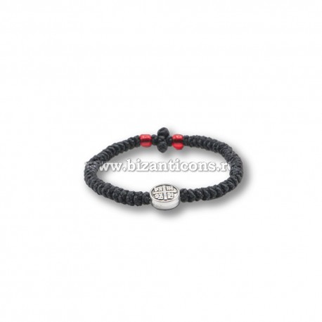 347-14N metanie cerata - bob mic - neagra - cruce metal 10/set 100/pachet