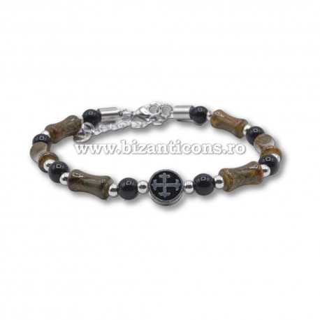 5-251 metanie bile INOX - piatra + cruce 12/set