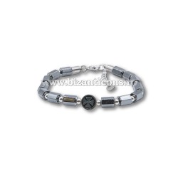 5-252 metanie bile INOX - hematit + cruce 12/set