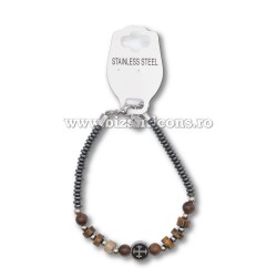 5-254 metanie bile INOX - piatra + cruce 12/set