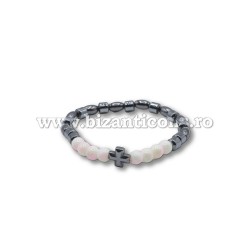 14-53 metanie hematit + sticla + cruce hematit 12/set