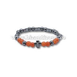 14-57 metanie hematit + sticla + cruce hematit 12/set