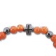 14-57 metanie hematit + sticla + cruce hematit 12/set