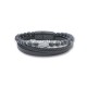 27-811 metanie piele subtire + bile - dubla - cruce hematit 12/set