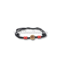 34-297 metanie impletita - bile sticla - cruce email metal 12/set