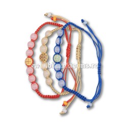34-306 metanie impletita - bile sticla - cruce email metal 12/set