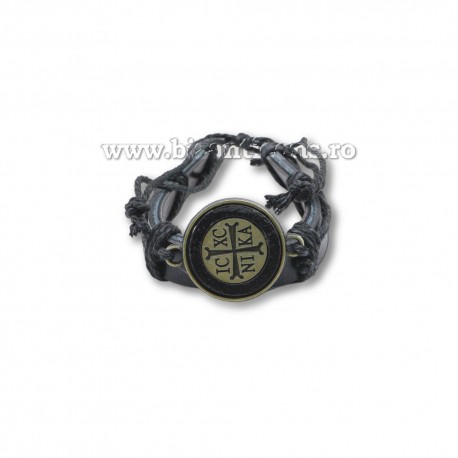 45-33 metanie piele + medalion ICXC metal 12/set