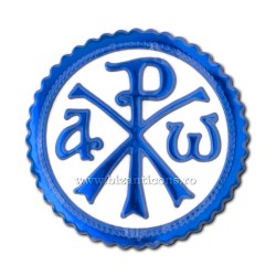4-16B monograma 6x6 cm - albastra 12/set
