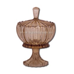 52-400AU vas anafora - aghiasma sticla AURIU 16,5x24cm 8/bax