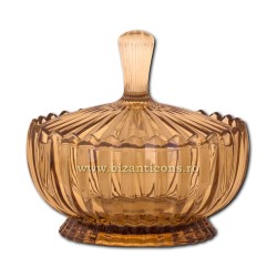 52-401AU vas anafora - aghiasma sticla AURIU 23x21cm 4/bax