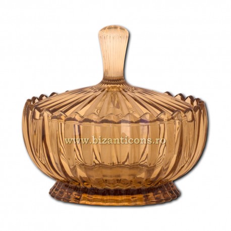 52-401AU vas anafora - aghiasma sticla AURIU 23x21cm 4/bax