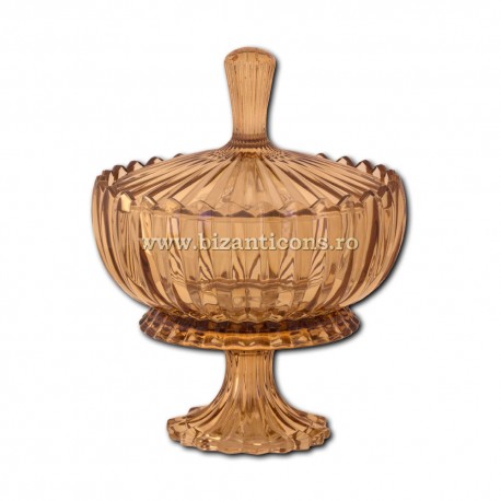 52-402AU vas anafora - aghiasma sticla AURIU 23x29cm 4/bax