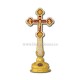 CRUCE Bin. 1,5x15x29,5+8cm - aurie - email - cu icoane + BAZA D101-43AuB