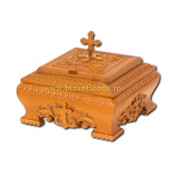 Racla lemn gravat 16x20x20 cm R 126-1310