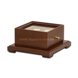 RACLA lemn - patru stelute aurite - 18x18x9.5 cm AT 126-93 