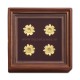 RACLA lemn - patru stelute aurite - 18x18x9.5 cm AT 126-93 