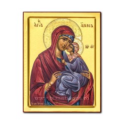 Icoana pictata - Sf. Ana - Foita de aur - 35x45 IPG70-123