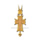 CRUCE Stavrofor aurita - pietre albastre - 16x6,8 cm MT 140-217Ab