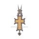 CRUCE Stavrofor nichelata - pietre albastre - 16x6,8 cm MT 140-218 Ab