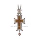 CRUCE Stavrofor argintata lemn gravat - 16x6,8 cm MT 140-219