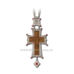CRUCE Stavrofor argintata lemn gravat - 16x6,8 cm MT 140-219