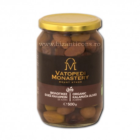 Masline manastiresti negre din Kalamata in saramura 500 gr VT 987-24 Masline manastiresti negre din Kalamata in saramura 500 gr VT 987-24