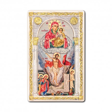 Icoana argint - Invierea M - MD Jerusalim - 16x10 HG30-607