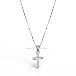 95-10-2 cruce Ag925 - 1,9 g - pietre - platinat - Sofia’S