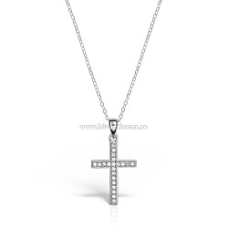 95-11-2 cruce Ag925 - 1,48 g - pietre - platinat - Sofia’S