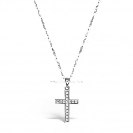 95-12-2 cruce Ag925 - 2,12 g - pietre - platinat - Sofia’S