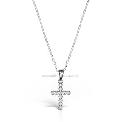 95-21-2 cruce Ag925 - 1,4 g - pietre - platinat - Sofia’S