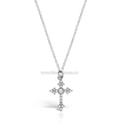 95-22-2 cruce Ag925 - 1,5 g - pietre - platinat - Sofia’S