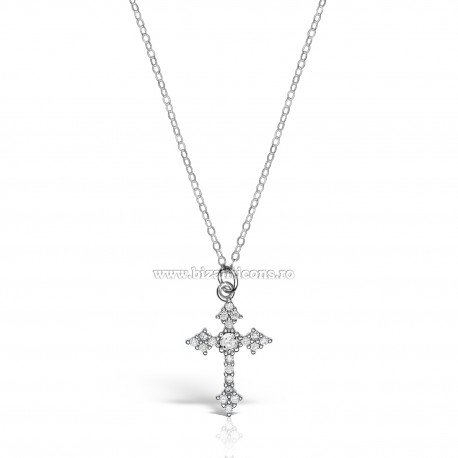 95-22-2 cruce Ag925 - 1,5 g - pietre - platinat - Sofia’S