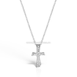95-25-2 cruce Ag925 - 1,76 g - pietre - platinat - Sofia’S