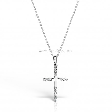 95-29-2 cruce Ag925 - 2,16 g - pietre - platinat - Sofia’S