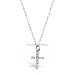 95-7-2 cruce Ag925 - 0,87 g - pietre - platinat - Sofia’S