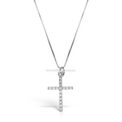 95-9-2 cruce Ag925 - 1,28 g - pietre - platinat - Sofia’S