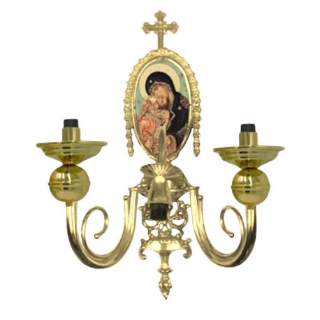 APLICA BRONZ - icoana 3 becuri aurit O 124-1217