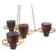 CANDELA lant aurita 4 pahare - Ierusalim O 76-813B