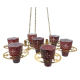CANDELA lant aurita 7 pahare - Ierusalim O 76-813A