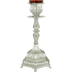 CANDELA masa No5 argintata Hexa 3 - X40-323Ag