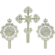 SET 2 Heruvimi + Cruce argintat 32/36 cm O 41-421