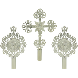 SET 2 Heruvimi + Cruce argintat 32/36 cm O 41-421