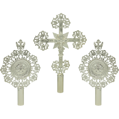 SET 2 Heruvimi + Cruce argintat 32/36 cm O 41-421 SET 2 Heruvimi + Cruce argintat 32/36 cm O 41-421