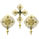 SET 2 Heruvimi + Cruce aurit 38/67 cm O 40-411