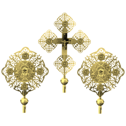 SET 2 Heruvimi + Cruce aurit 38/67 cm O 40-411