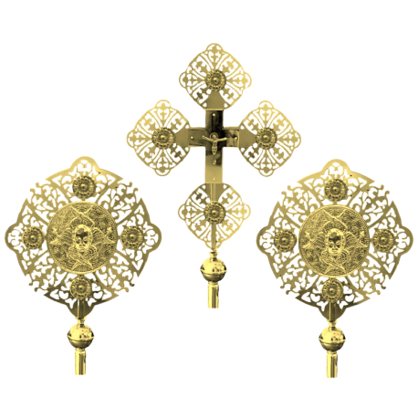 SET 2 Heruvimi + Cruce aurit 38/67 cm O 40-411 SET 2 Heruvimi + Cruce aurit 38/67 cm O 40-411