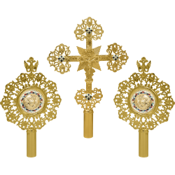 SET 2 Heruvimi + Cruce aurit email 33/36 cm O 41-423