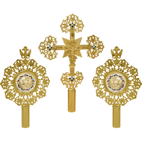 SET 2 Heruvimi + Cruce aurit email 33/36 cm O 41-423 SET 2 Heruvimi + Cruce aurit email 33/36 cm O 41-423