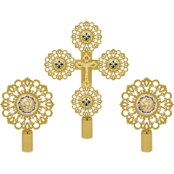 SET 2 Heruvimi + Cruce aurit email 37/42 cm O 42-435